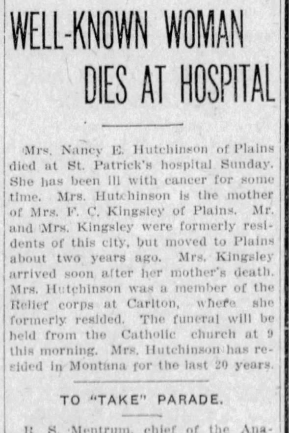 Clipping from The Missoulian